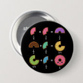Donut-Bruchrechnen-Lern-Math-Humor Button (Vorne & Hinten)