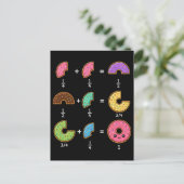 Donut-Bruchrechnen-Lern-Math-Humor Postkarte (Stehend Vorderseite)