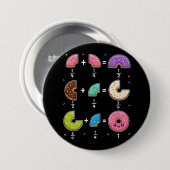 Donut-Bruchrechnen-Math-Humor Button (Vorne & Hinten)