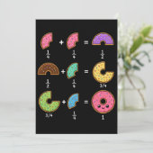 Donut-Bruchrechnen-Math-Humor Einladung (Stehend Vorderseite)