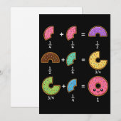 Donut-Bruchrechnen-Math-Humor Einladung (Vorne/Hinten)