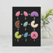 Donut-Bruchrechnen-Math-Humor Einladung (Stehend Vorderseite)