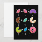 Donut-Bruchrechnen-Math-Humor Einladung (Vorne/Hinten)