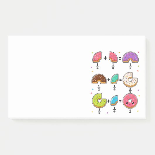 Donut-Bruchrechnen-Math-Humor Post-it Klebezettel (Vorderseite)