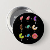 Donut-Bruchrechnen-Mathematik-Humor Button (Vorne & Hinten)