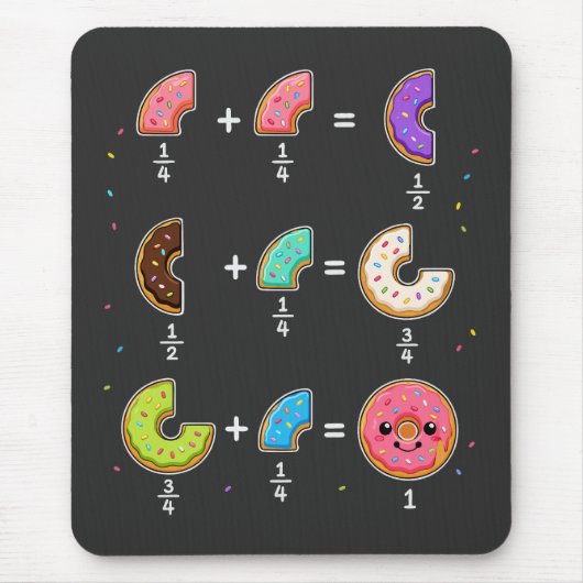 Donut-Bruchrechnen-Mathematik-Humor Mousepad (Vorne)