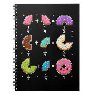 Donut-Bruchrechnen-Mathematik-Humor Notizblock
