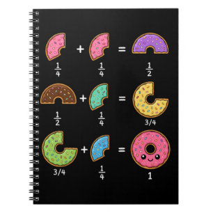 Donut-Bruchrechnen-Mathematik-Humor Notizblock