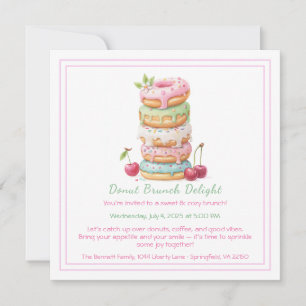 Donut Brunch Einladung farbenfrohe Konditorei Ansa