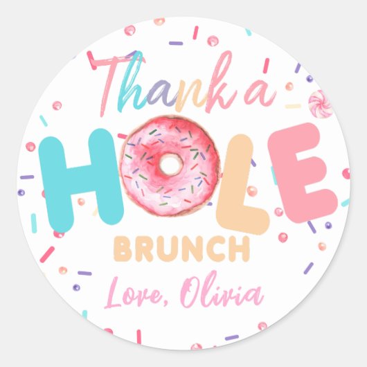 Donut Candy Birthday Sticker (Vorderseite)
