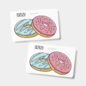 Donut-Cartoon-Abbildung Ausweis (Vorder- & Rückseite)