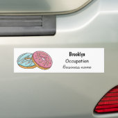 Donut-Cartoon-Abbildung Autoaufkleber (Auf Auto)