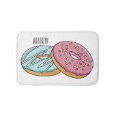 Donut-Cartoon-Abbildung Badematte (Vorderseite)