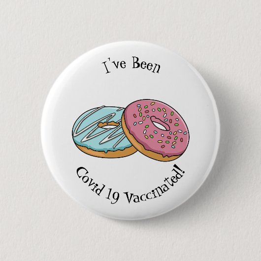 Donut-Cartoon-Abbildung Button (Vorderseite)