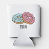 Donut-Cartoon-Abbildung Dosenkühler (Rückseite)