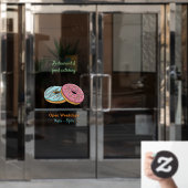 Donut-Cartoon-Abbildung Fensteraufkleber (Büro Tür)