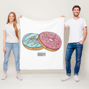 Donut-Cartoon-Abbildung Fleecedecke