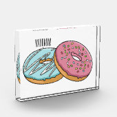 Donut-Cartoon-Abbildung Fotoblock (Links)