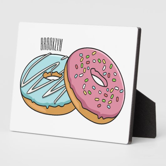 Donut-Cartoon-Abbildung Fotoplatte (Seite)