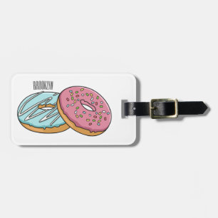 Donut-Cartoon-Abbildung Gepäckanhänger