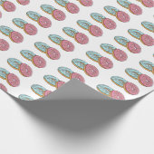 Donut-Cartoon-Abbildung Geschenkpapier (Ecke)