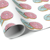 Donut-Cartoon-Abbildung Geschenkpapier (Rolleneckpunkt)