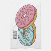 Donut-Cartoon-Abbildung Geschirrtuch (Vertikal)