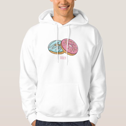 Donut-Cartoon-Abbildung Hoodie (Vorderseite)