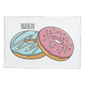 Donut-Cartoon-Abbildung Kissenbezug (Rückseite)