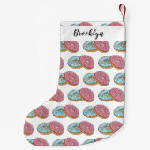 Donut-Cartoon-Abbildung Kleiner Weihnachtsstrumpf (Rückseite)