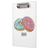 Donut-Cartoon-Abbildung Klemmbrett (Links)