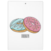 Donut-Cartoon-Abbildung Klemmbrett (Rückseite)
