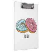 Donut-Cartoon-Abbildung Klemmbrett (Rechts)