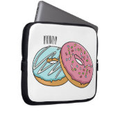 Donut-Cartoon-Abbildung Laptopschutzhülle (Vorne Rechts)