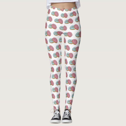 Donut-Cartoon-Abbildung Leggings (Vorderseite)