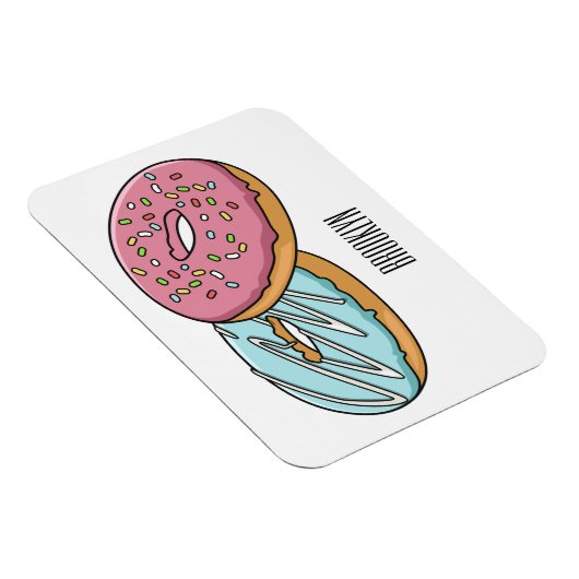 Donut-Cartoon-Abbildung Magnet (Rechte Seite)