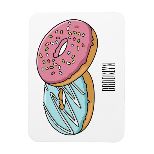 Donut-Cartoon-Abbildung Magnet (Vertikal)