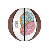 Donut-Cartoon-Abbildung Mini Basketball (Vertikal)