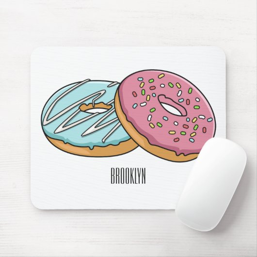 Donut-Cartoon-Abbildung Mousepad (Mit Mouse)