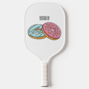 Donut-Cartoon-Abbildung Pickleball Schläger