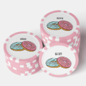 Donut-Cartoon-Abbildung Pokerchips (Stapel)