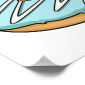Donut-Cartoon-Abbildung Poster (Ecke)