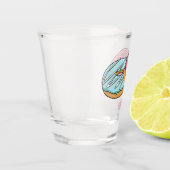 Donut-Cartoon-Abbildung Schnapsglas (Links)