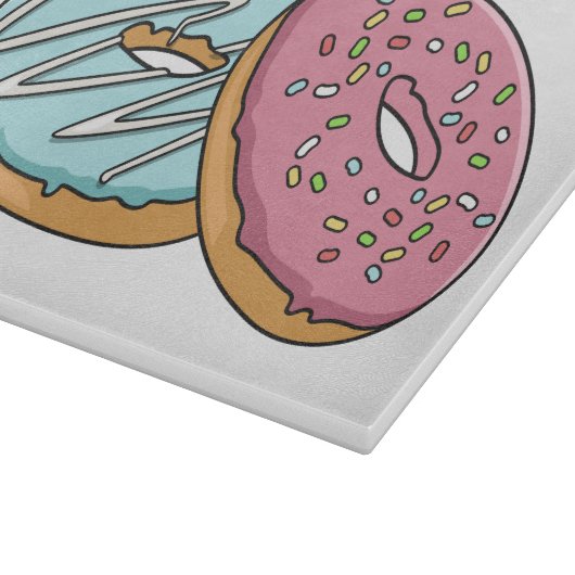 Donut-Cartoon-Abbildung Schneidebrett (Ecke)