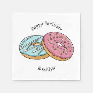 Donut-Cartoon-Abbildung Serviette