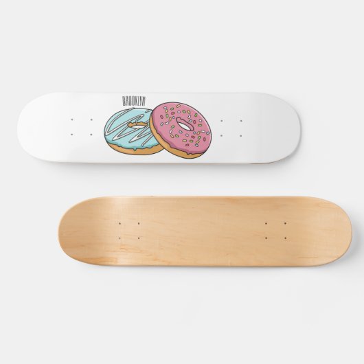 Donut-Cartoon-Abbildung Skateboard (Horizontal)