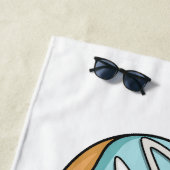 Donut-Cartoon-Abbildung Strandtuch (Beispiel)