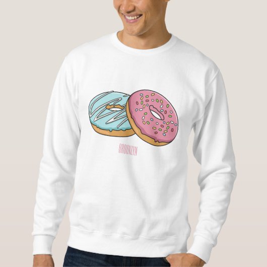 Donut-Cartoon-Abbildung Sweatshirt (Vorderseite)