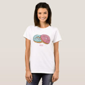Donut-Cartoon-Abbildung T-Shirt (Vorne ganz)