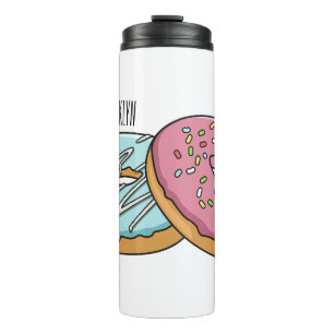 Donut-Cartoon-Abbildung Thermosbecher